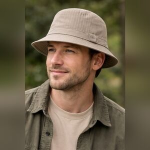 Vintage Totes Bucket Hat – Rain Rolls Right Off – Tan / Light Brown – Size M